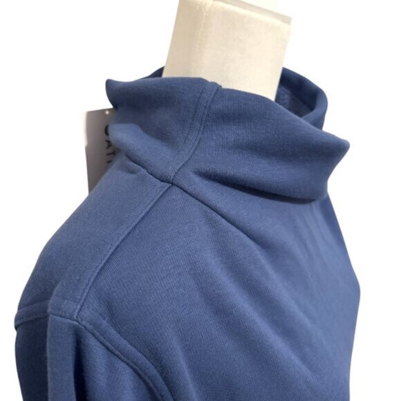 NWT Athleta Cozy Karma Twist Neck Sweatshirt | Large | Blue - Picture 3 of 9
